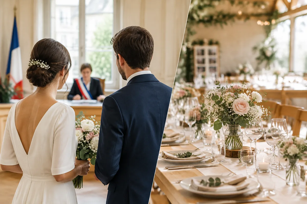 Combien coûte un mariage civil avec une réception après la mairie ?