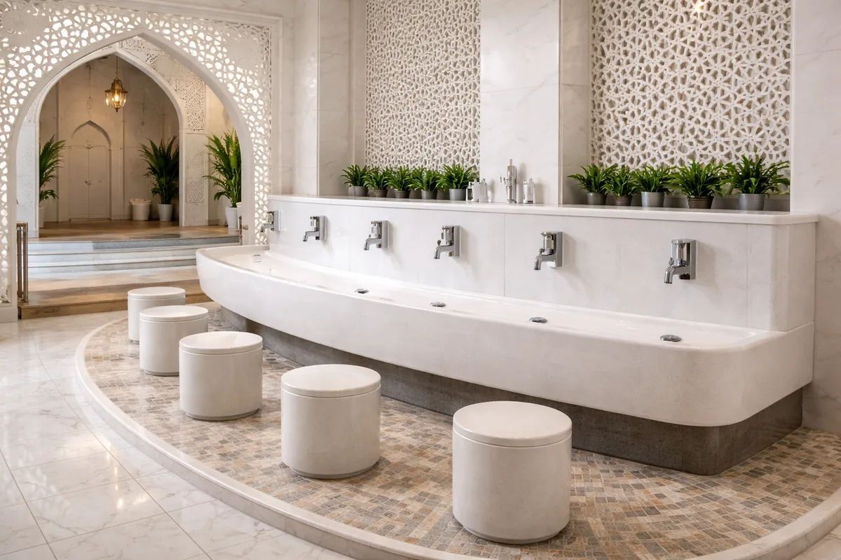 Comment choisir un lavabo d'ablutions pour mosquée en céramique antibactérienne